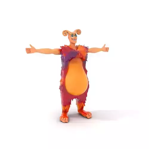 Vibrant Furry Creature model pack Low-poly 3D model