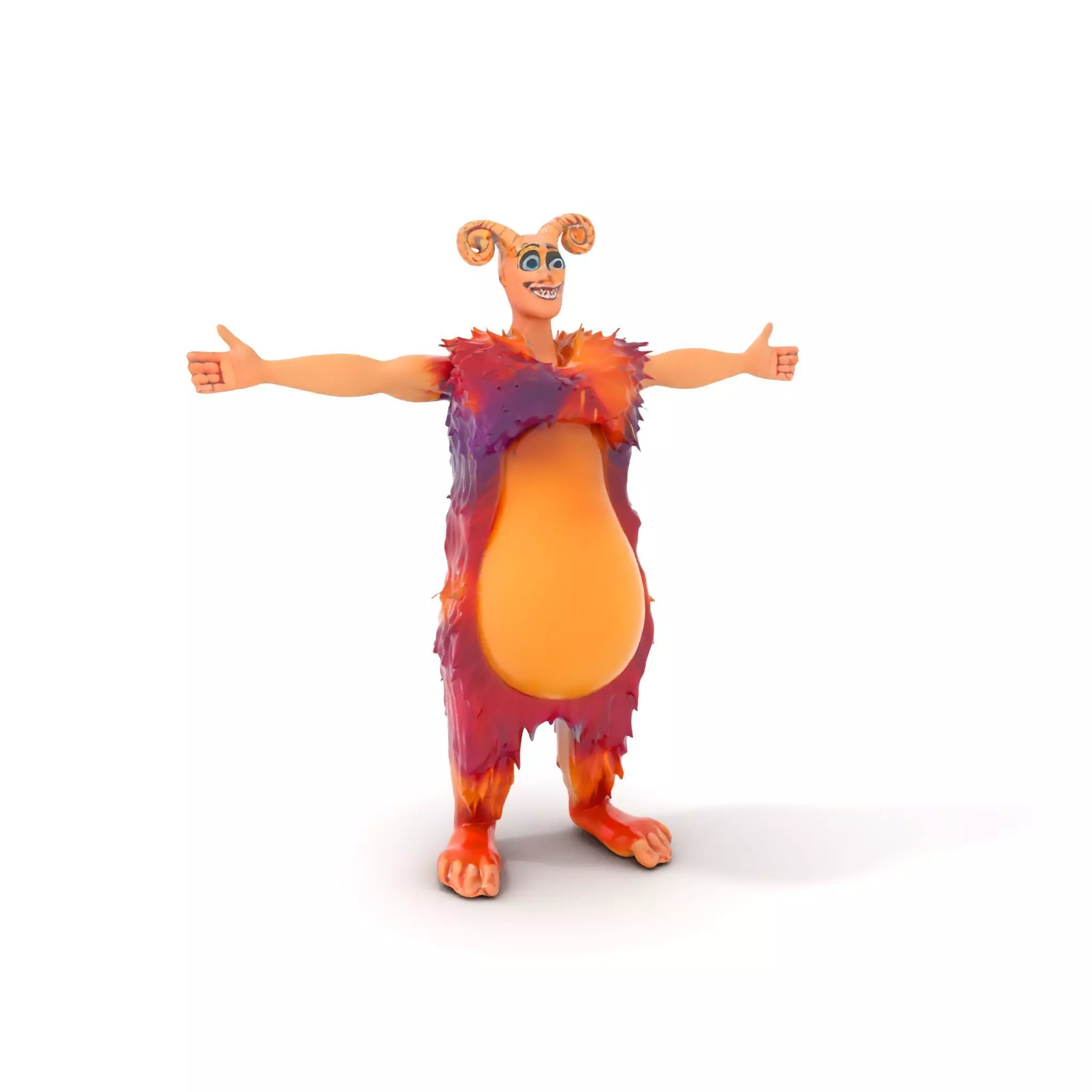 Vibrant Furry Creature model pack Low-poly 3D model_0