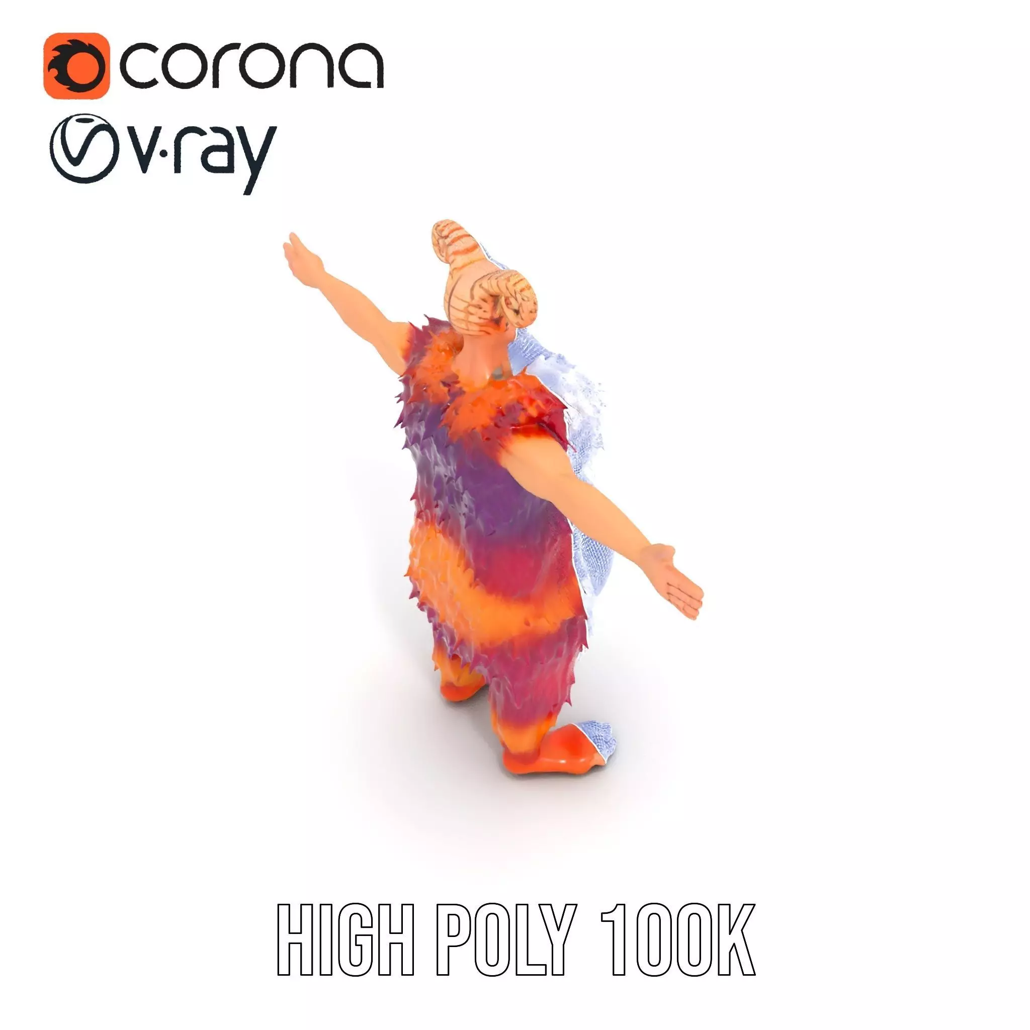 Vibrant Furry Creature model pack Low-poly 3D model_34