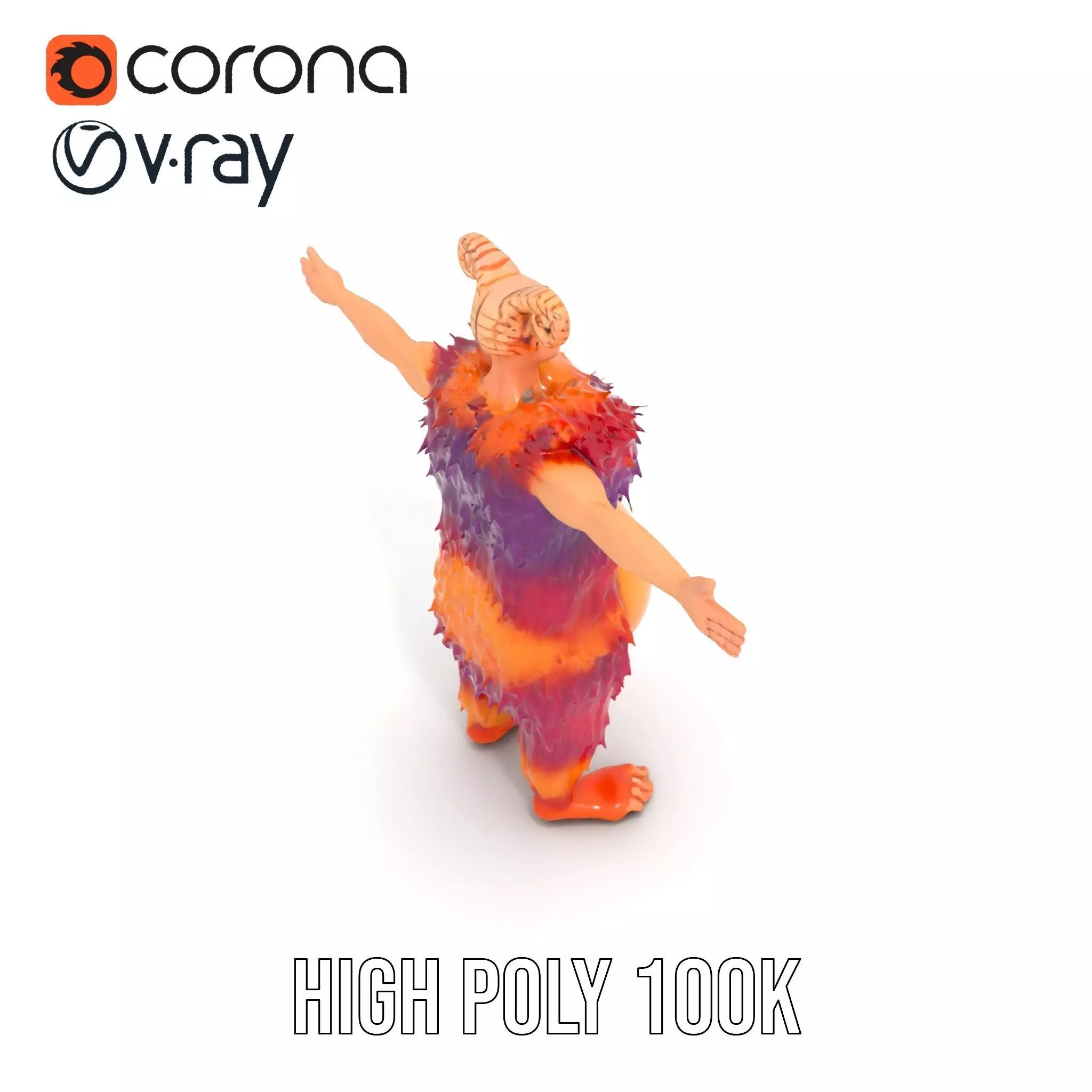 Vibrant Furry Creature model pack Low-poly 3D model_18
