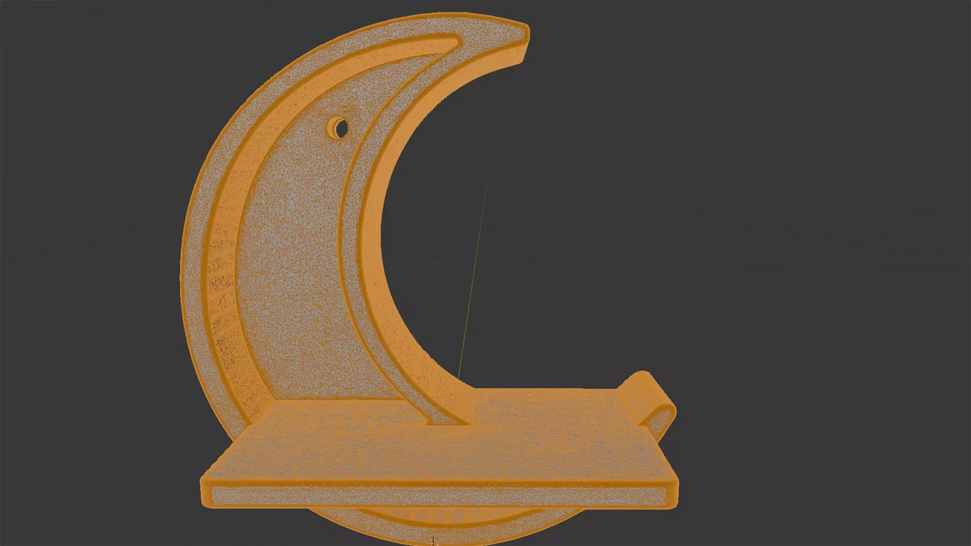 Crescent Moon Shelf 3D Print Model 3D print model_7