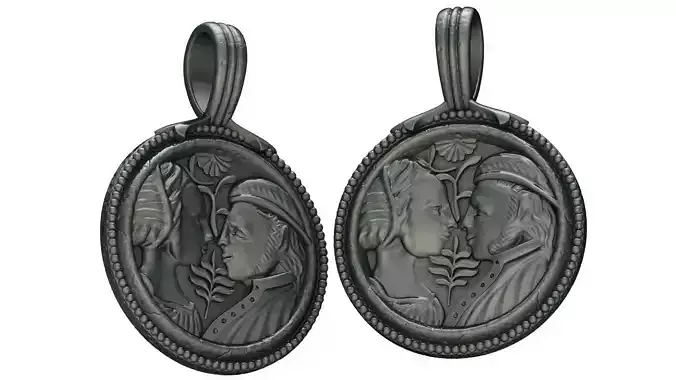 14th - 15th century token SCA - HEMA-LARP - wedding pendant 