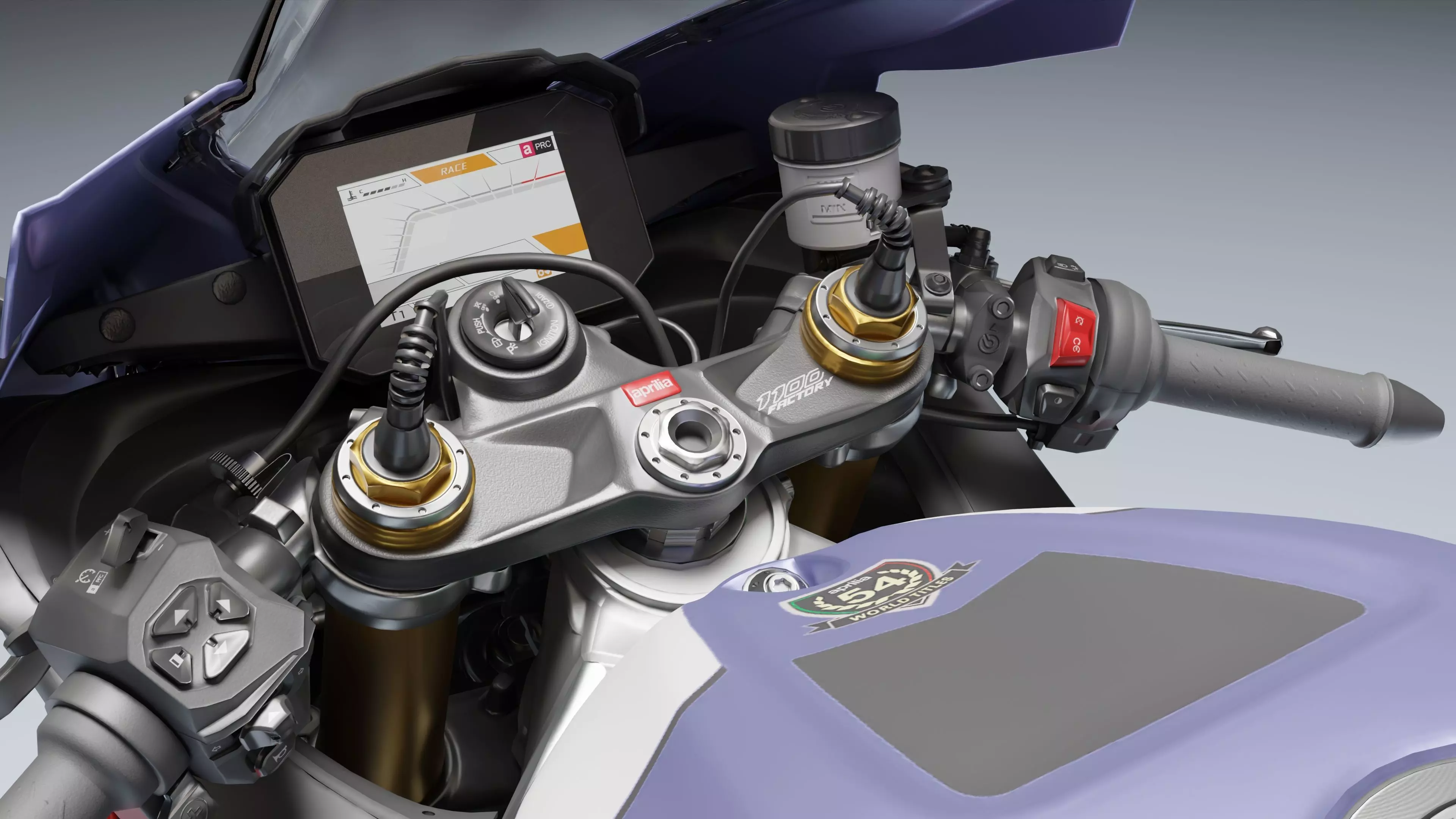 Aprilia RSV4 Factory 2021 Low-poly 3D model_13