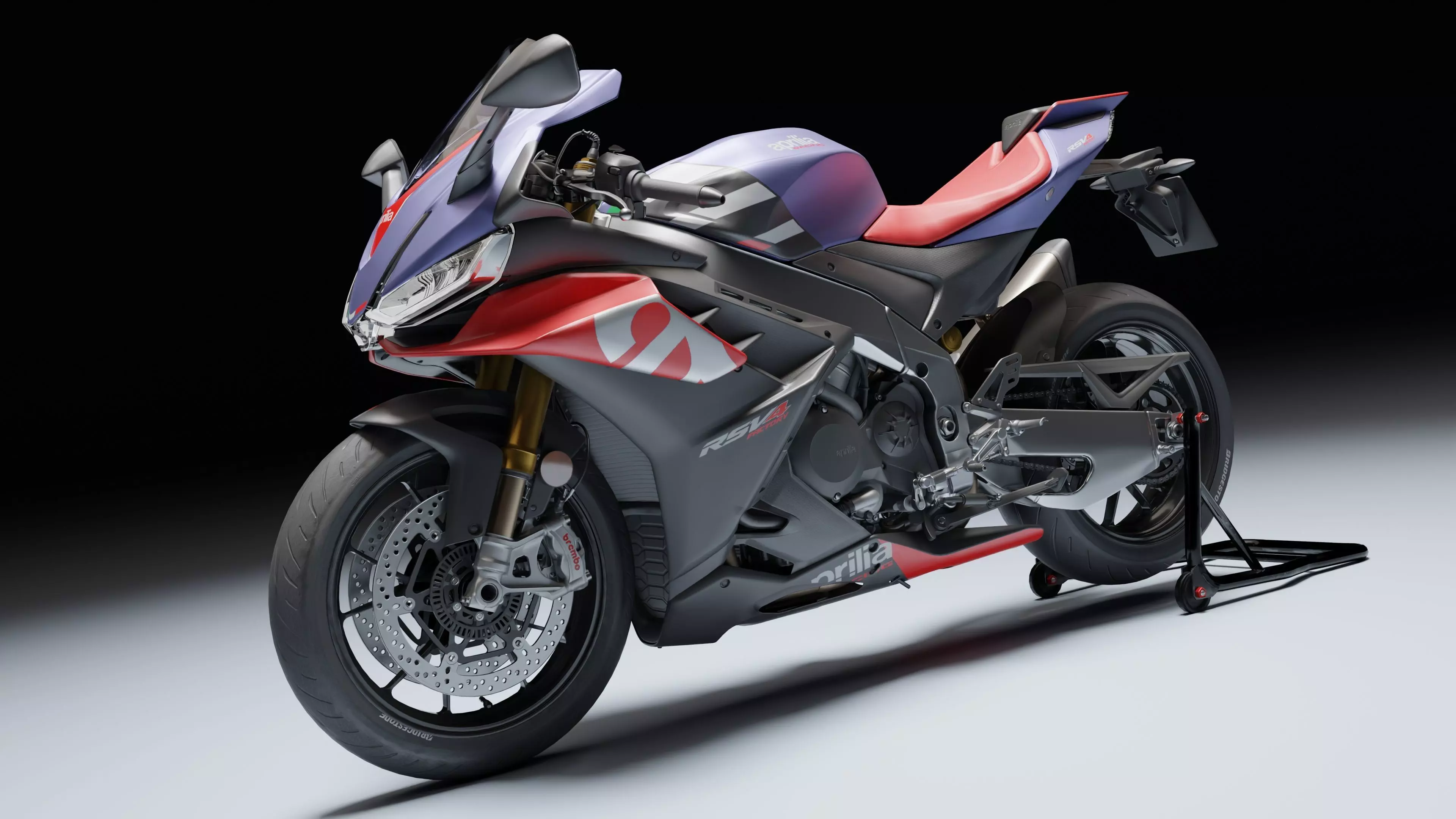 Aprilia RSV4 Factory 2021 Low-poly 3D model_5