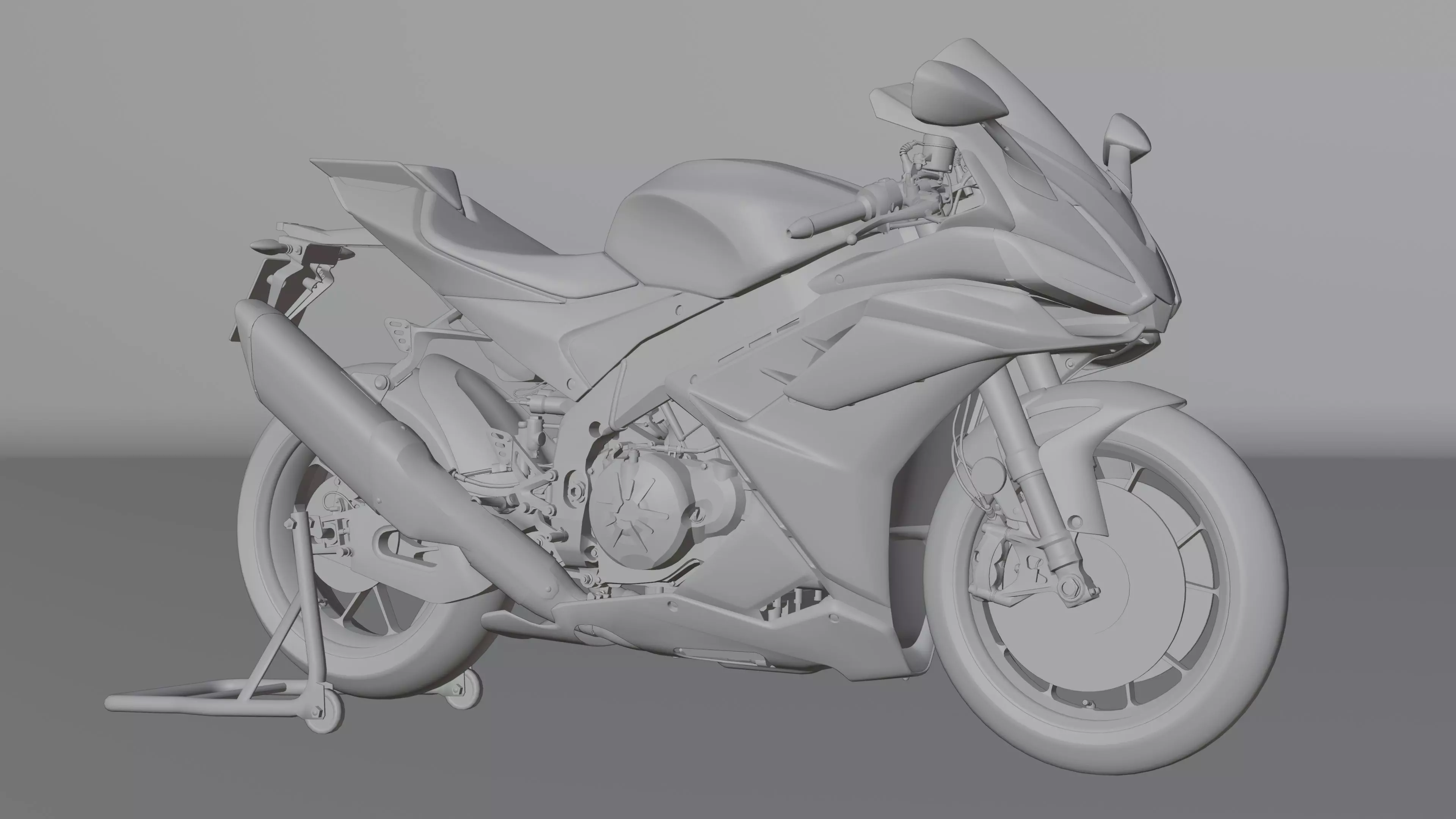 Aprilia RSV4 Factory 2021 Low-poly 3D model_25
