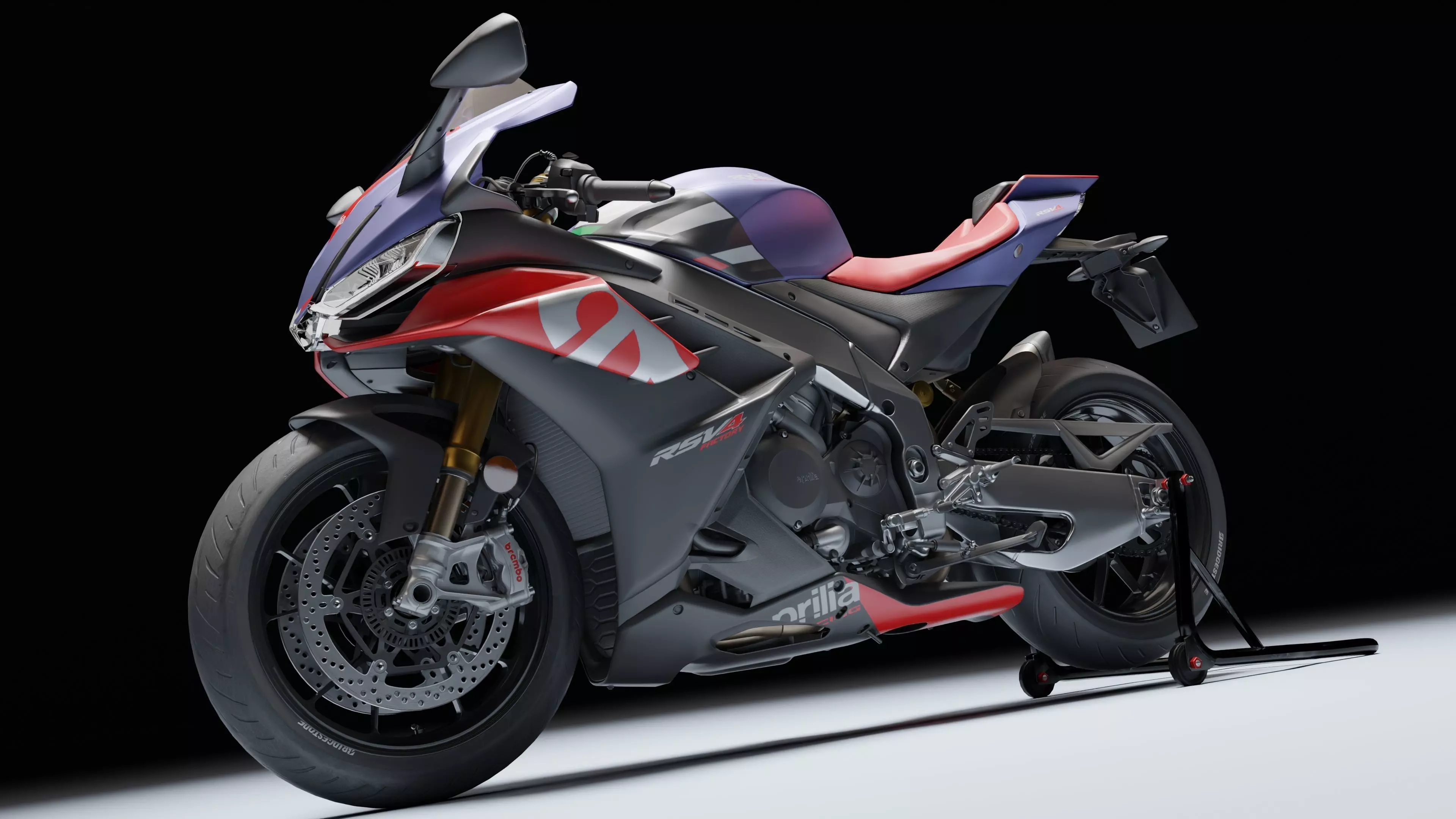 Aprilia RSV4 Factory 2021 Low-poly 3D model_22