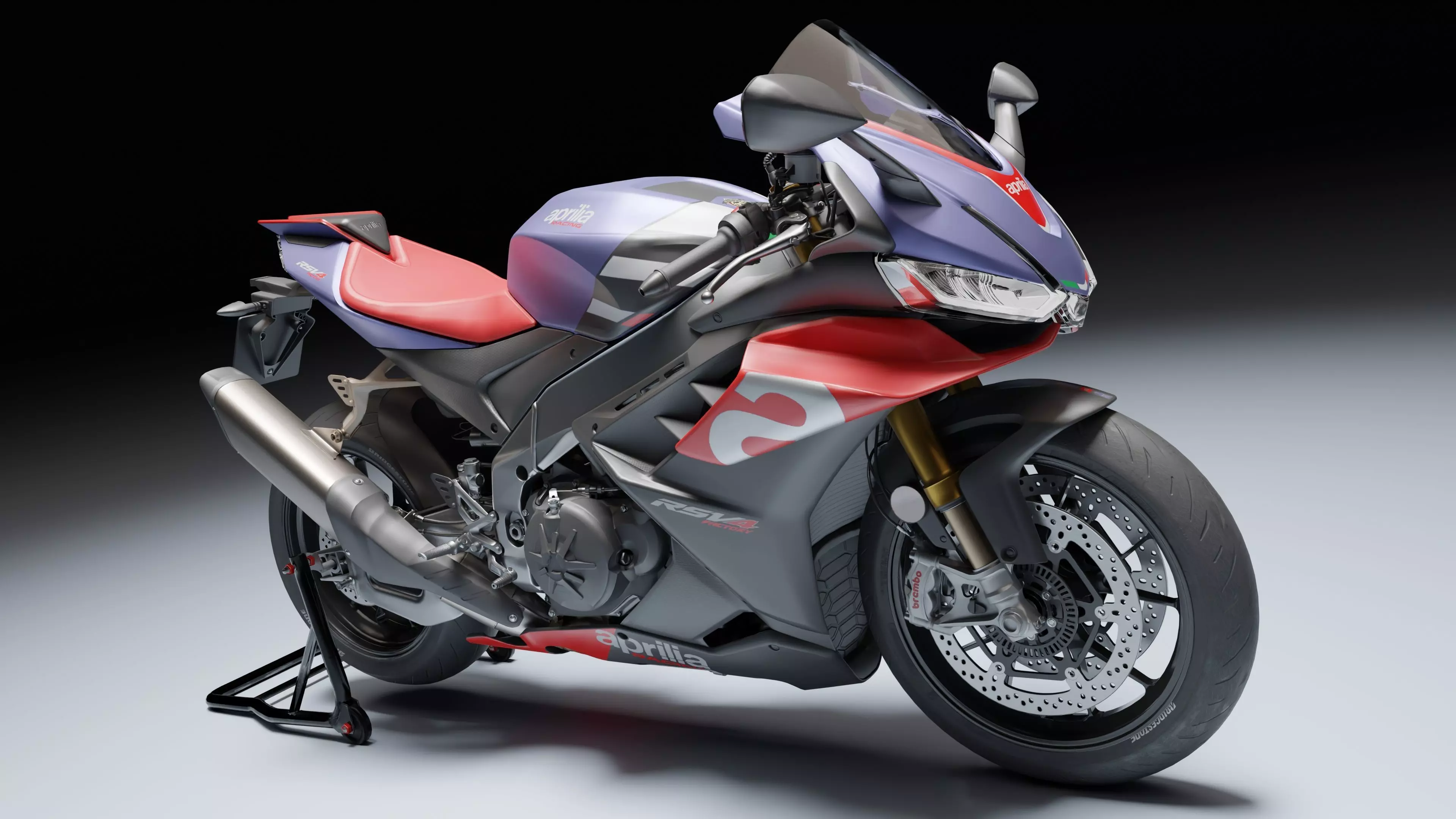 Aprilia RSV4 Factory 2021 Low-poly 3D model_7