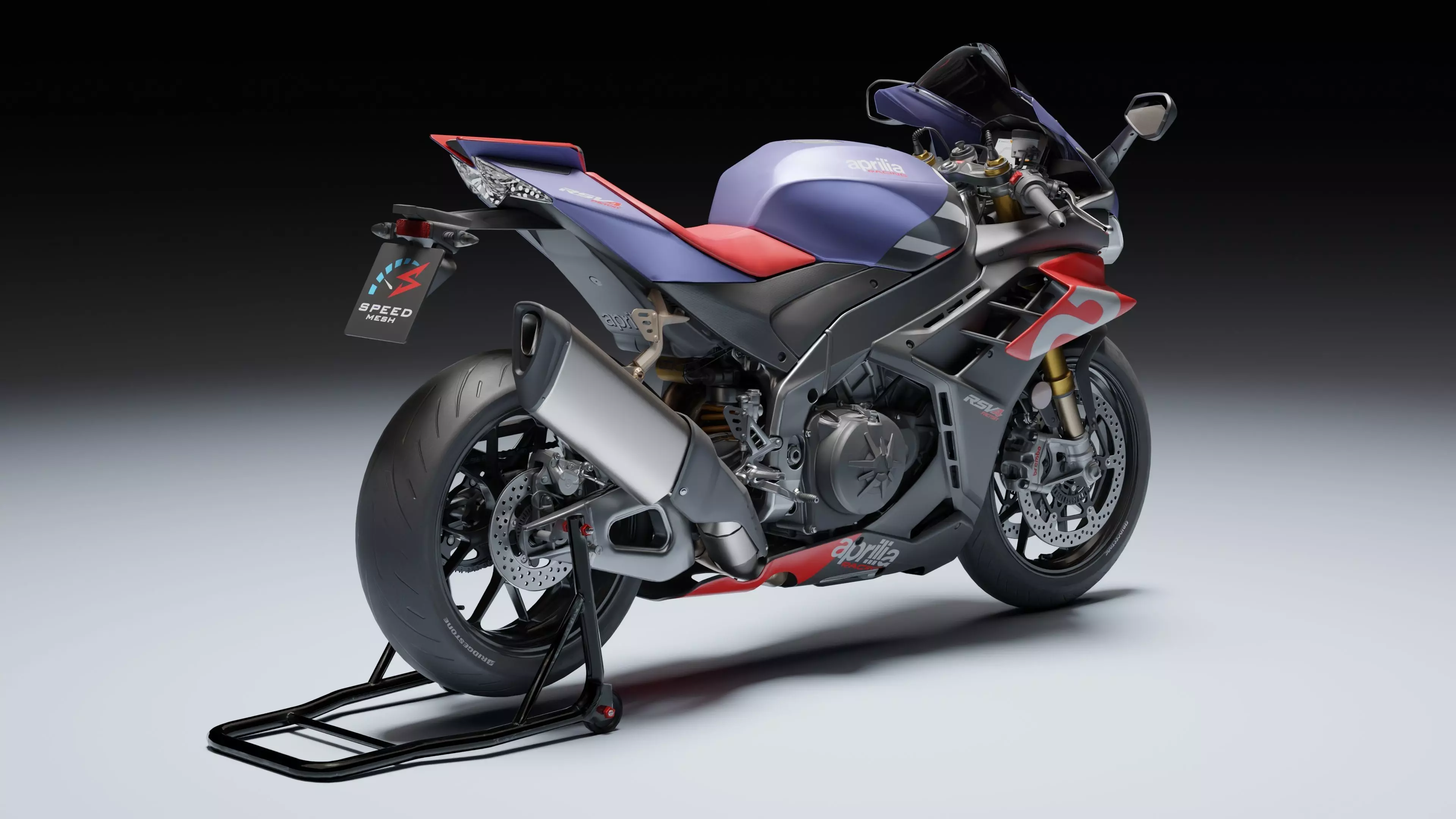 Aprilia RSV4 Factory 2021 Low-poly 3D model_8