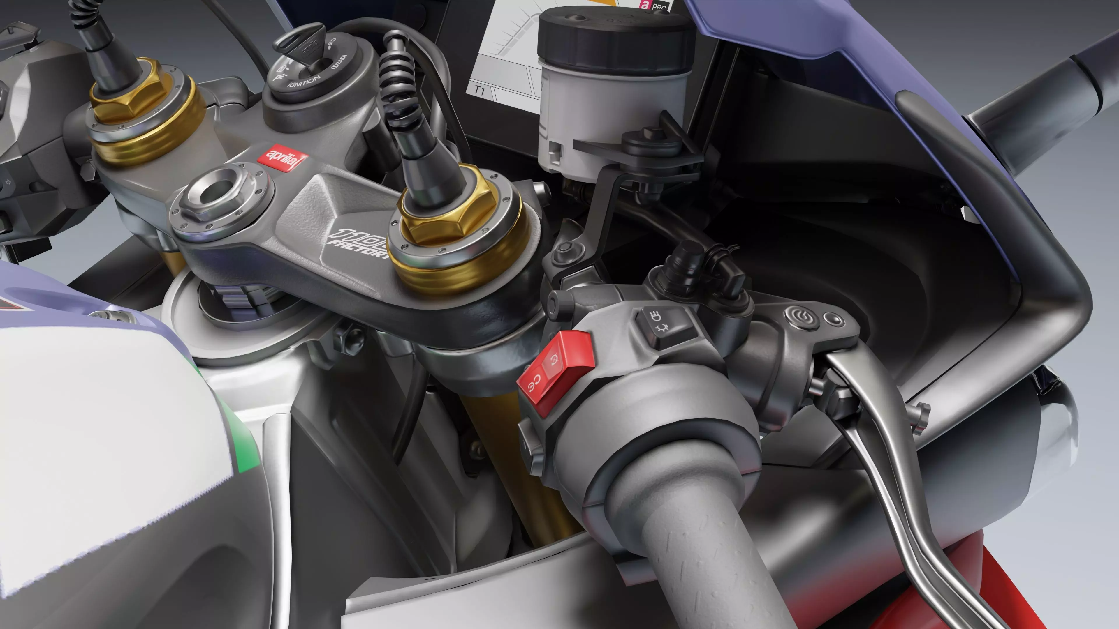 Aprilia RSV4 Factory 2021 Low-poly 3D model_12