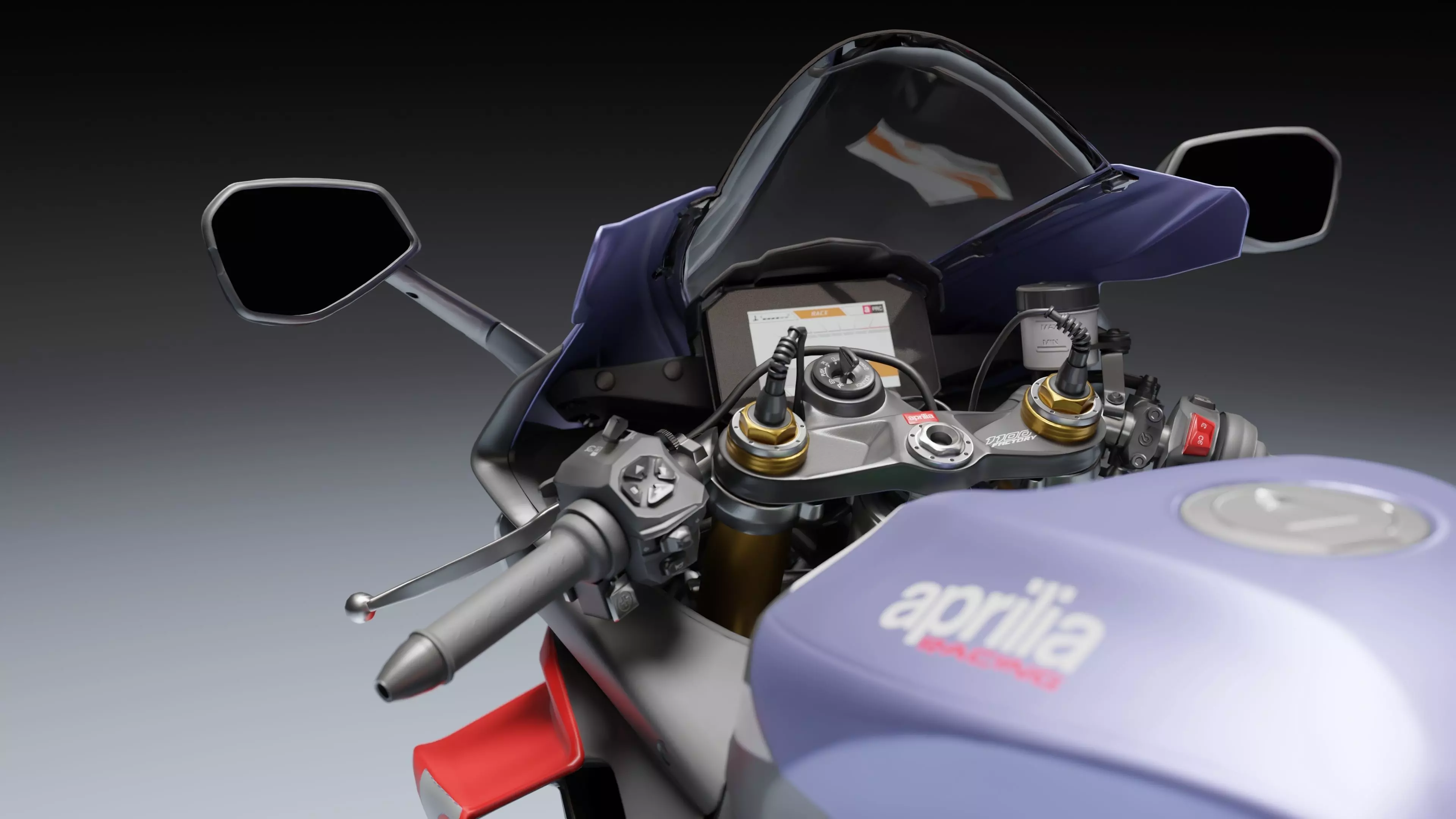Aprilia RSV4 Factory 2021 Low-poly 3D model_10