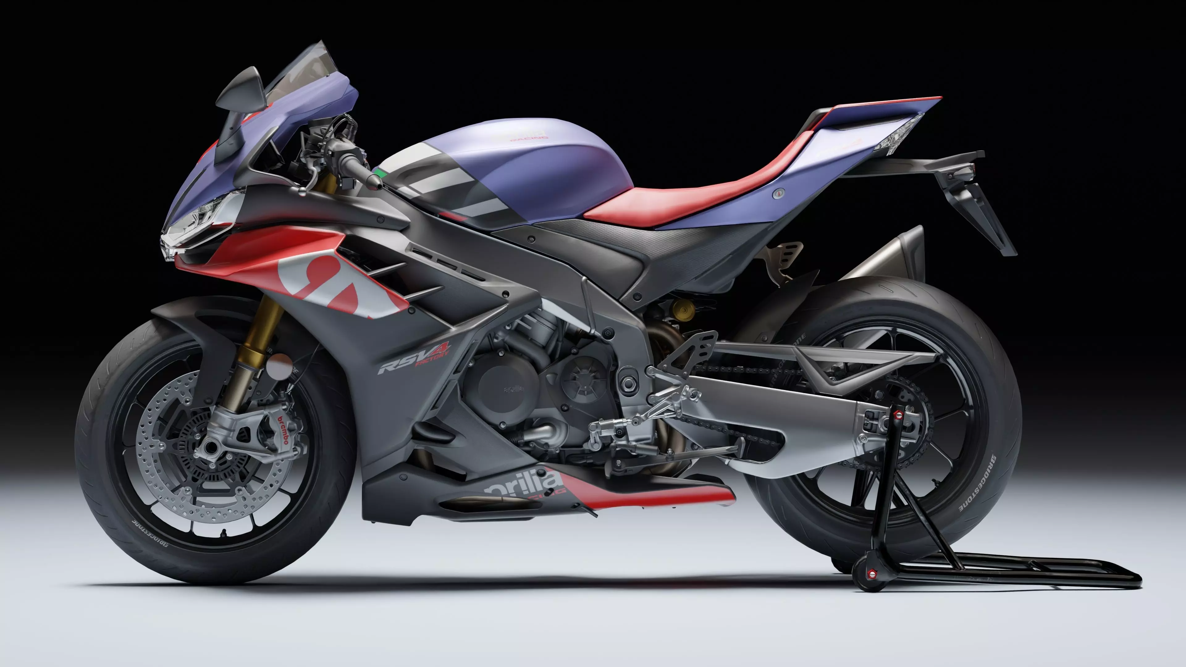 Aprilia RSV4 Factory 2021 Low-poly 3D model_3