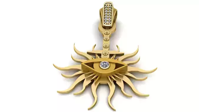 Sun Evil Eye Pendant