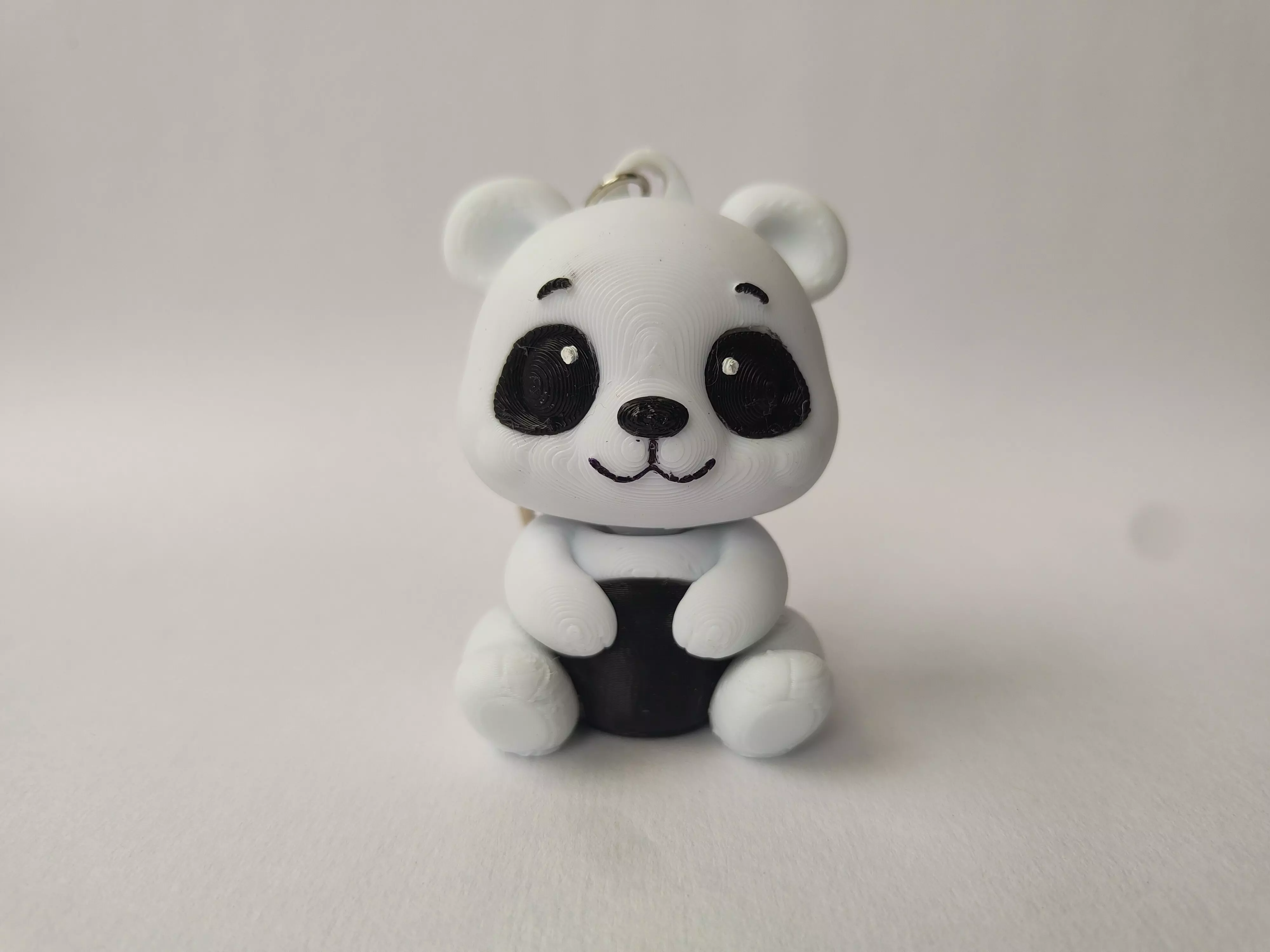 CUTE PANDA FLEXI KEYCHAIN VERSION 3D print model_3