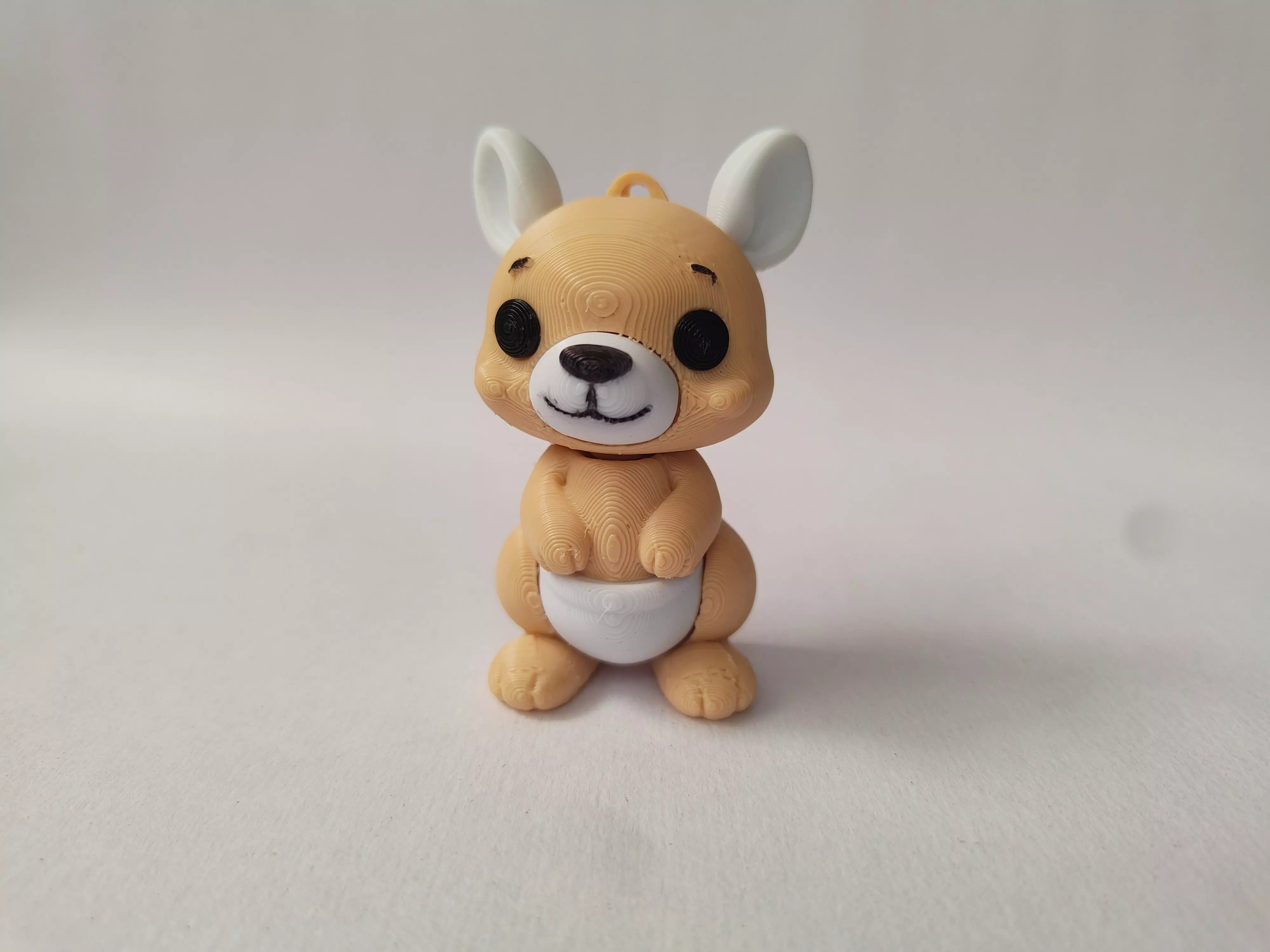 CUTE KANGAROO FLEXI KEYCHAIN VERSION 3D print model_0