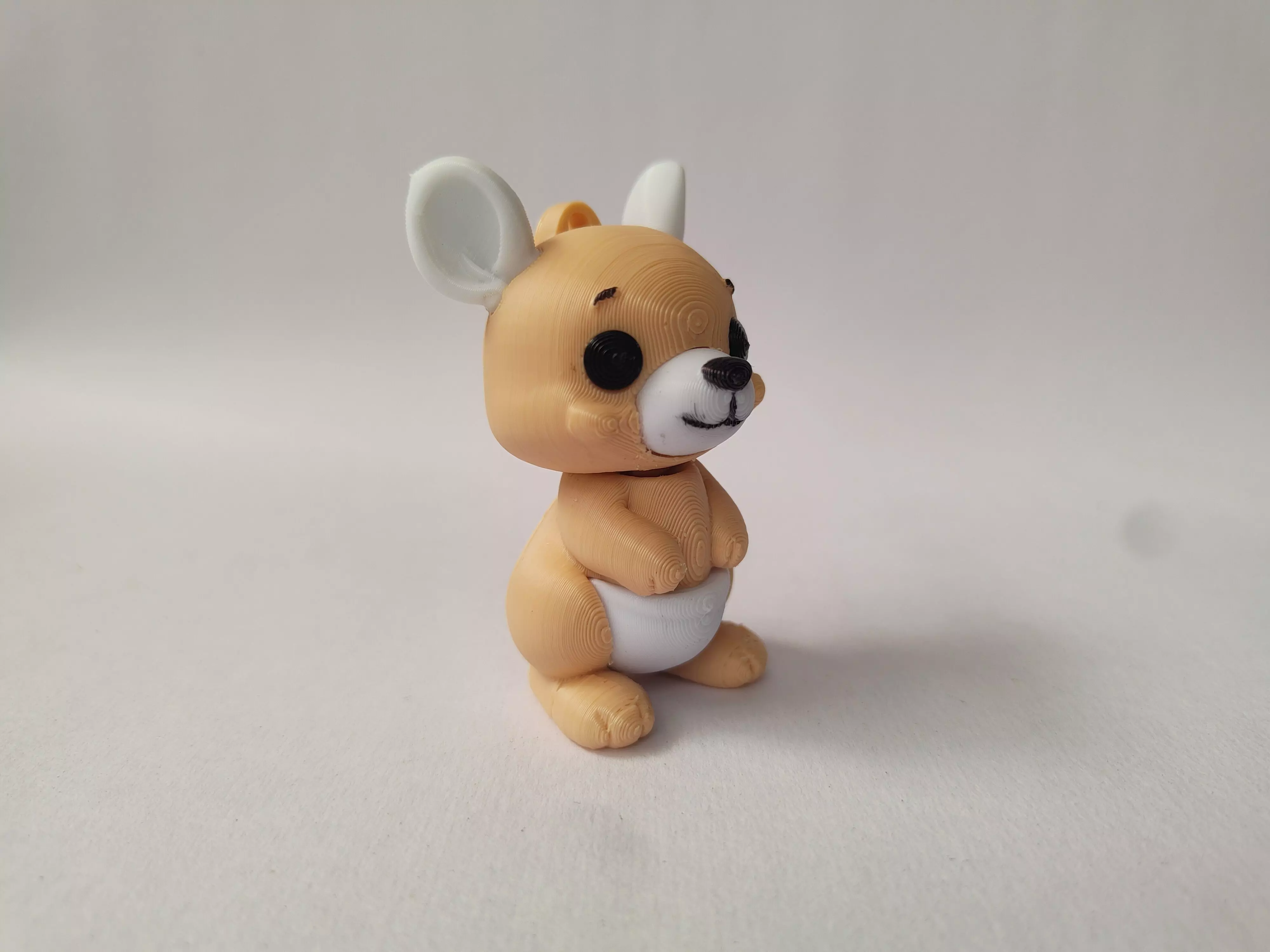 CUTE KANGAROO FLEXI KEYCHAIN VERSION 3D print model_2