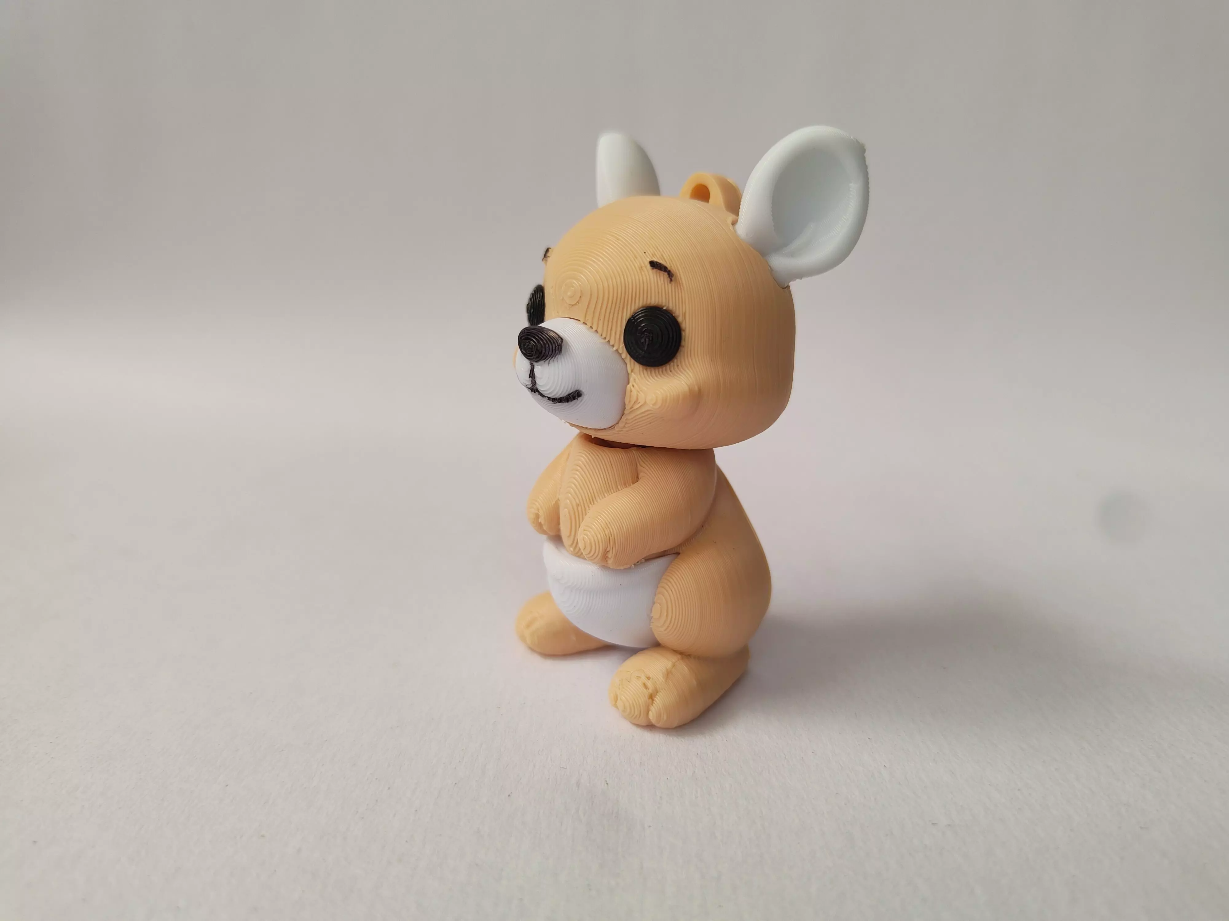 CUTE KANGAROO FLEXI KEYCHAIN VERSION 3D print model_3