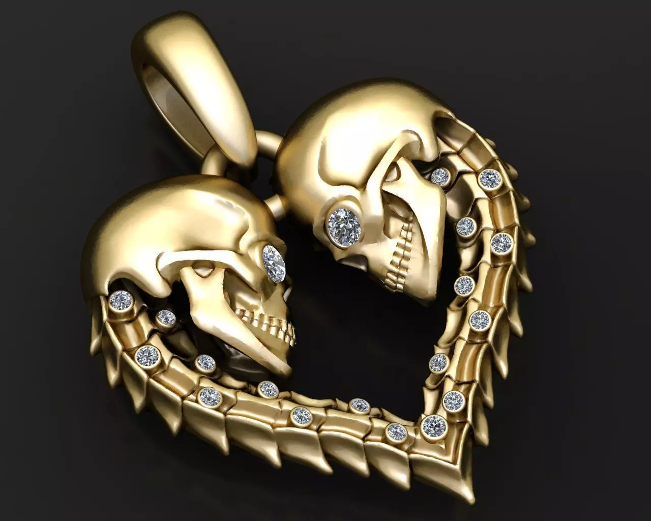 HEART PENDANT  3D print model_1