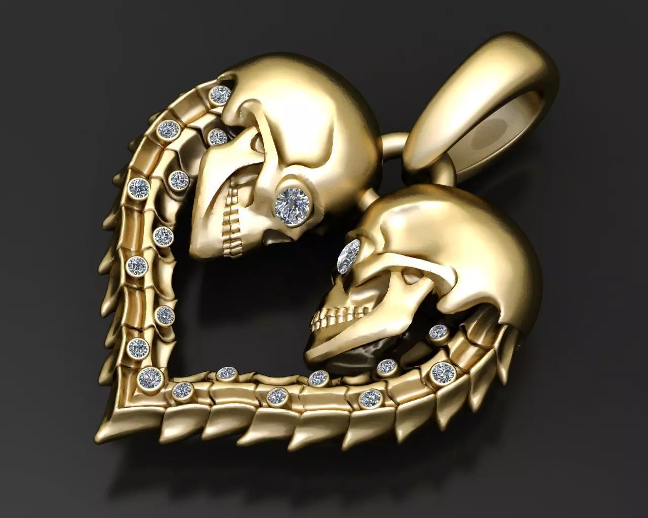 HEART PENDANT  3D print model_2