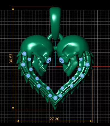 HEART PENDANT  3D print model_3