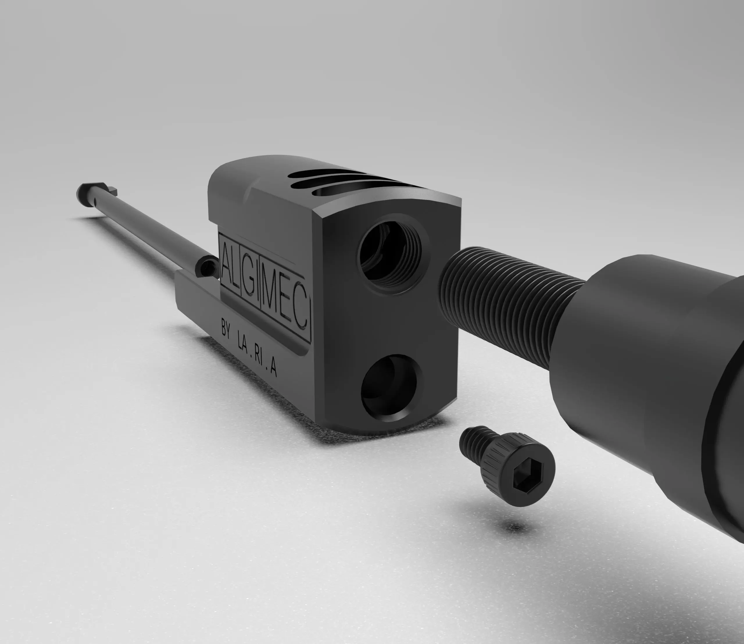 ALGIMEC COMPENSATOR WITH SILENCER 3D print model_4
