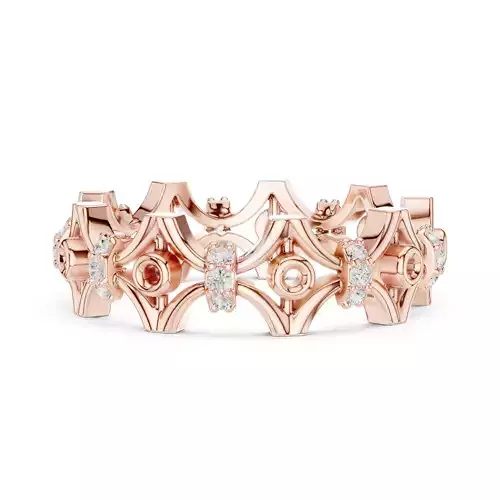 Round Cut Square Shape Full Eternity Wedding Band 3DM STL Video