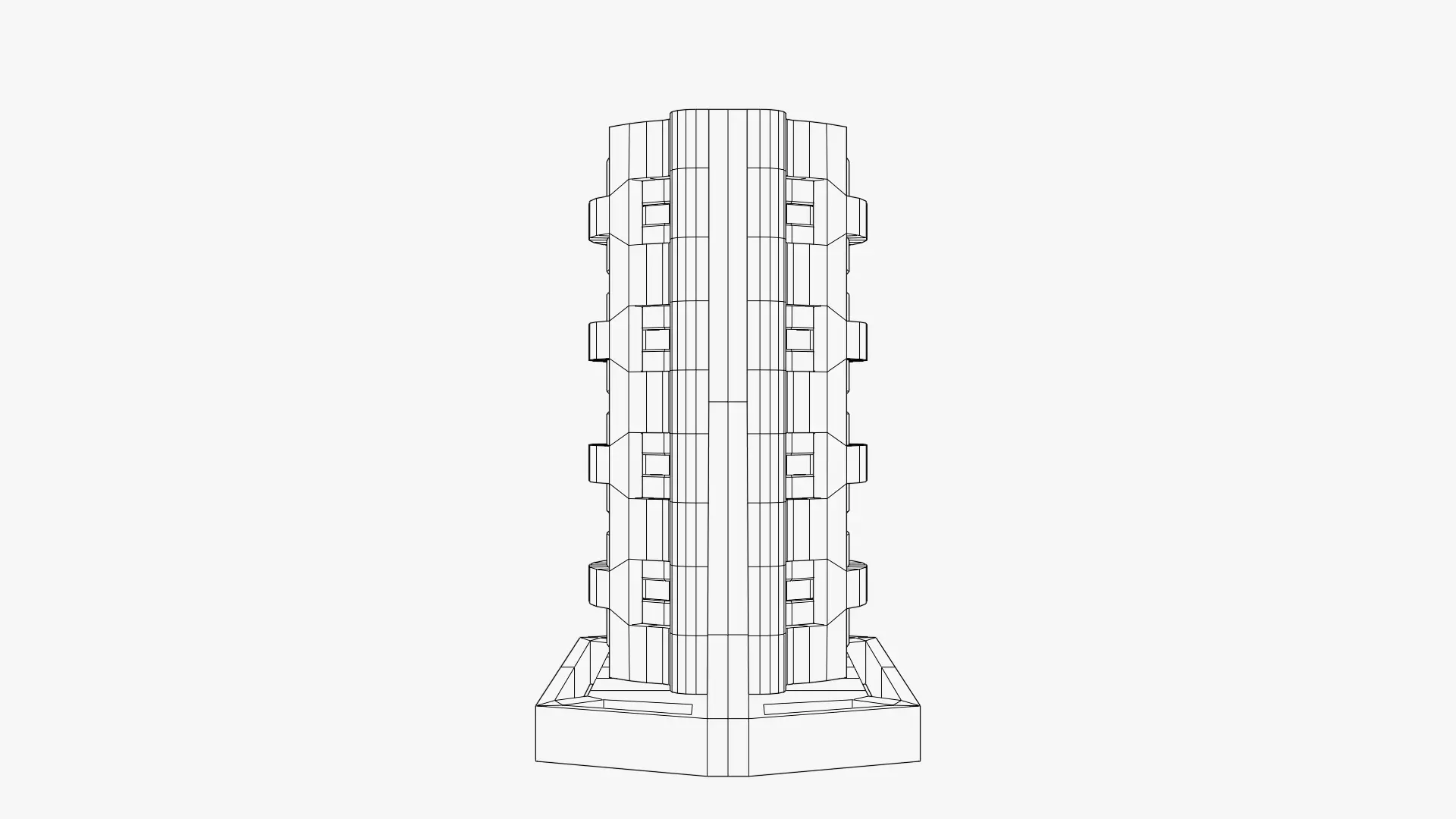 Scifi Industrial Prop Low-poly 3D model_12
