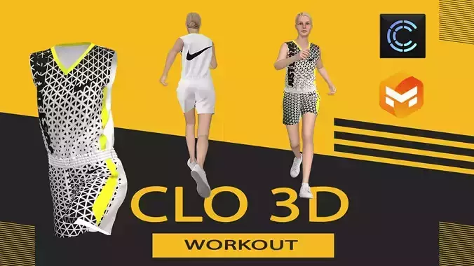 workout dress Marvelous Designer or Clo3D ZPRJ
