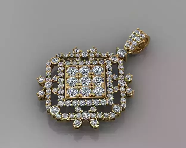 Princess Diamond Pendant