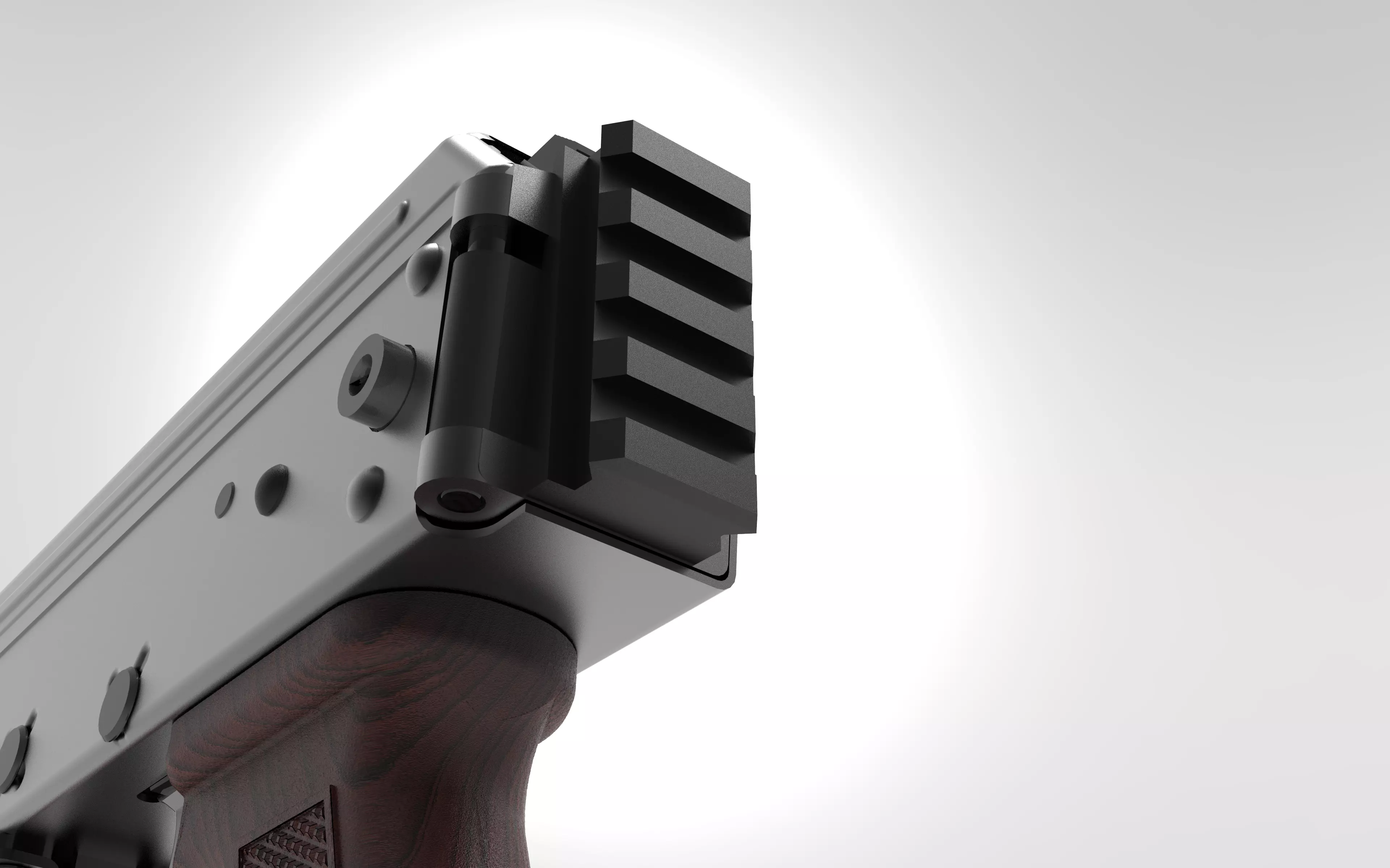 WE AK Picatinny Rail Stock Adapter 3D print model_4