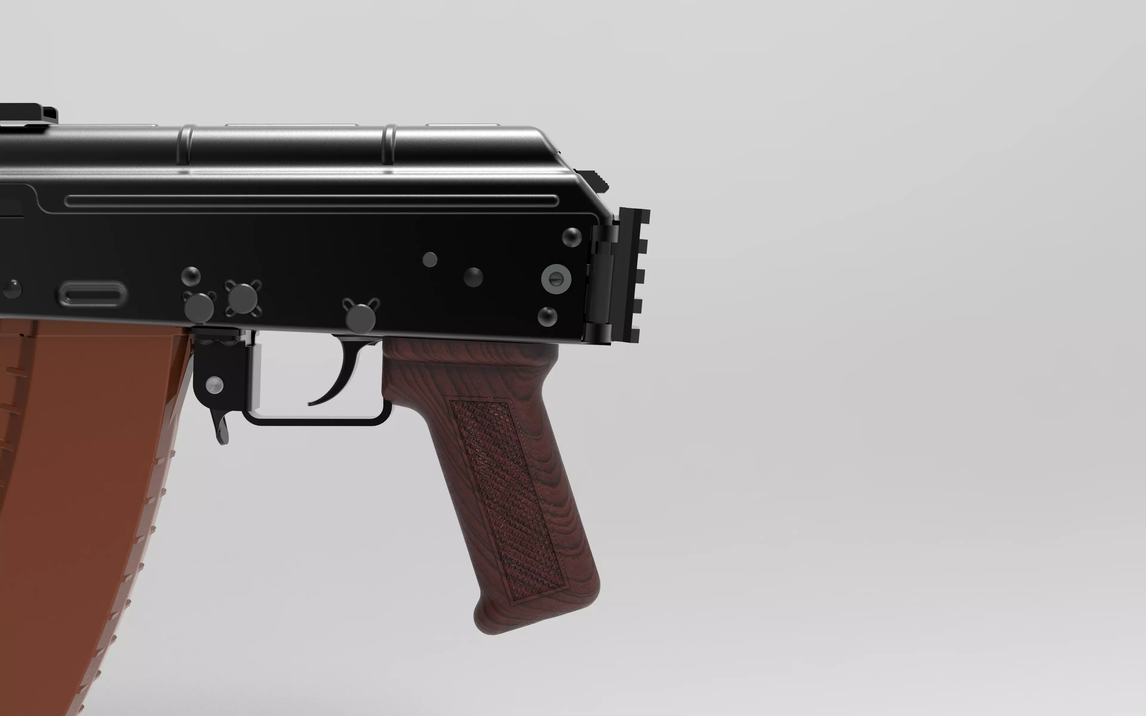 WE AK Picatinny Rail Stock Adapter 3D print model_3