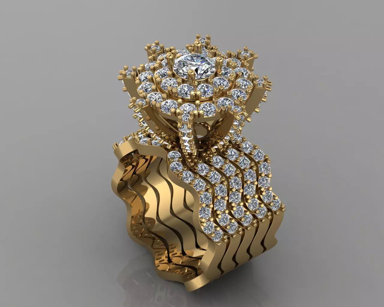 Woman Engagement Ring 3D print model