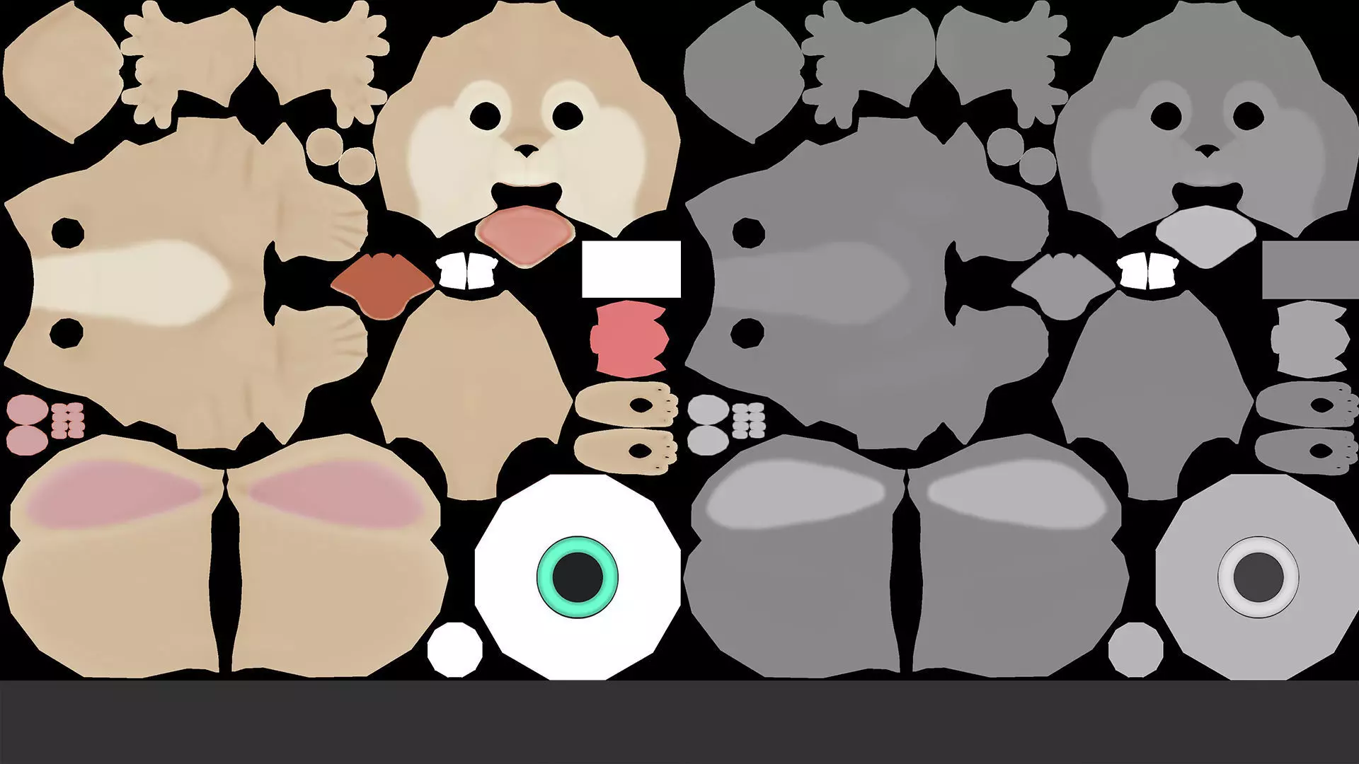 Rabbit Stylize II Cartoon Low-poly 3D model_6