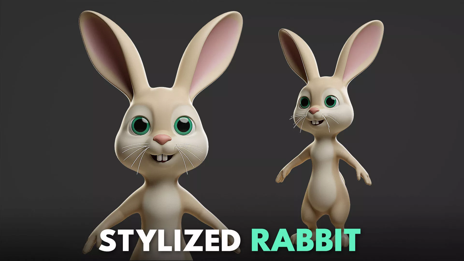 Rabbit - Stylized Cartoon Low-poly 3D model