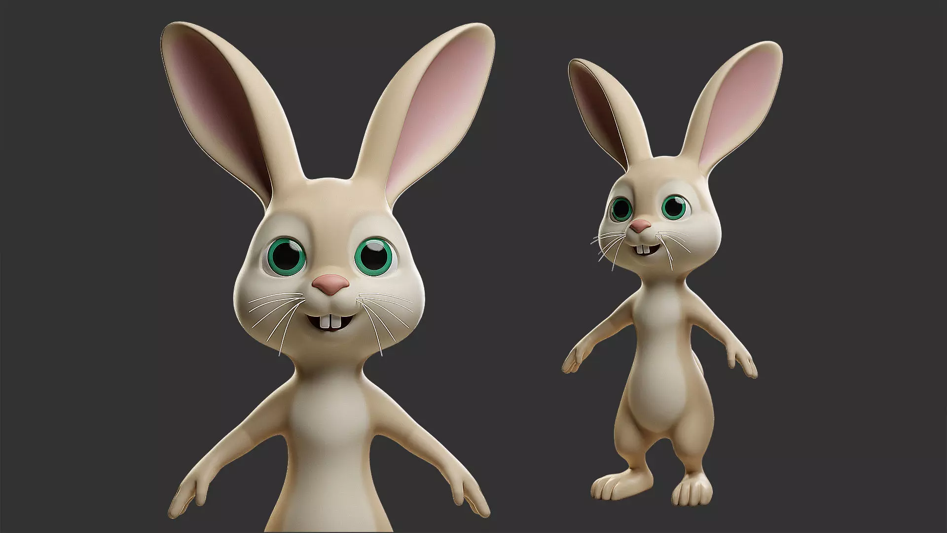 Rabbit Stylize II Cartoon Low-poly 3D model_0