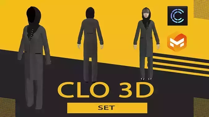 set dress Marvelous Designer or Clo3D ZPRJ