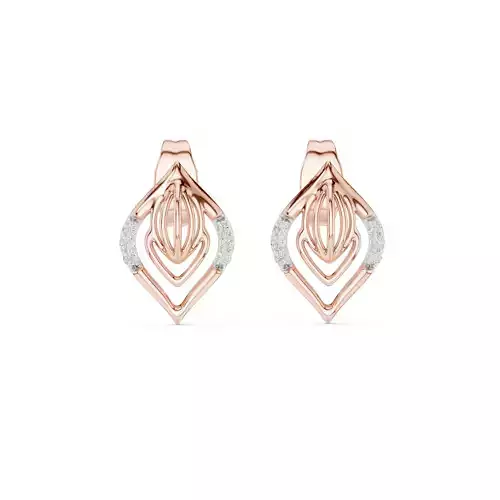 Diamond Studs Earrings 3dm stl renders details 360 animation 