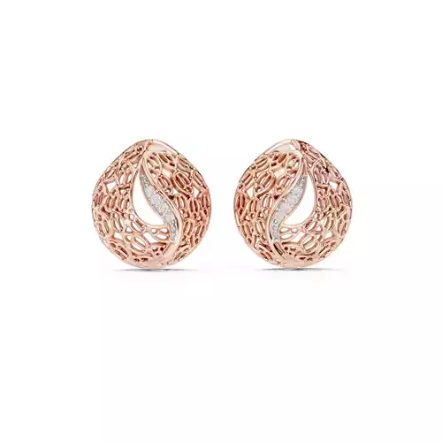 Diamond Studs Earrings 3dm stl renders details 360 animation 