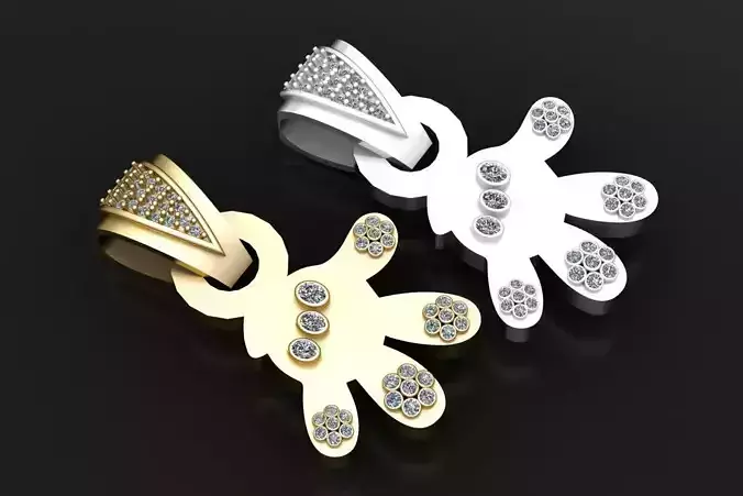 Hand Pendant 3D Printable Model  RIGHT  HEND