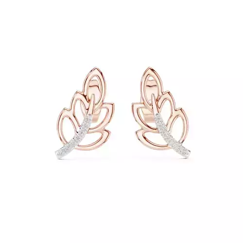 Diamond Studs Earrings 3dm stl renders details 360 animation