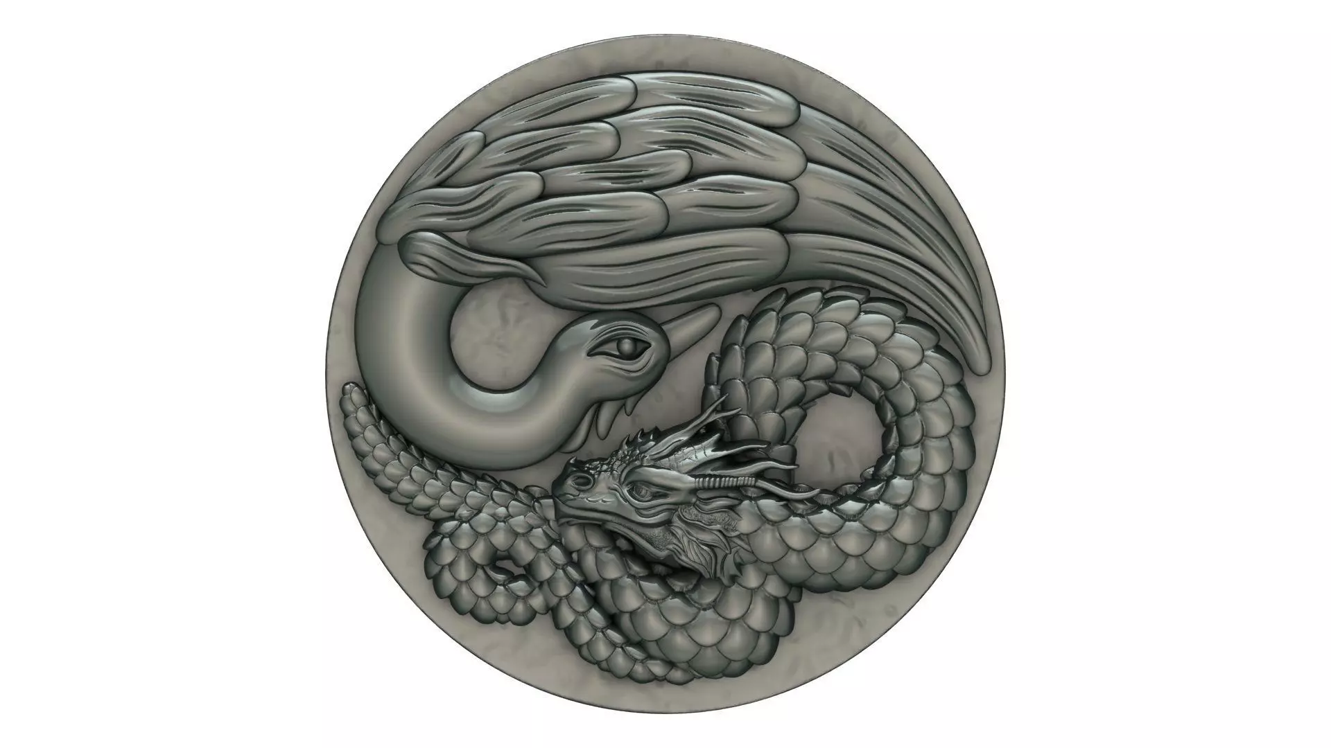 duck dragon coin for multiple use 3D print model_0