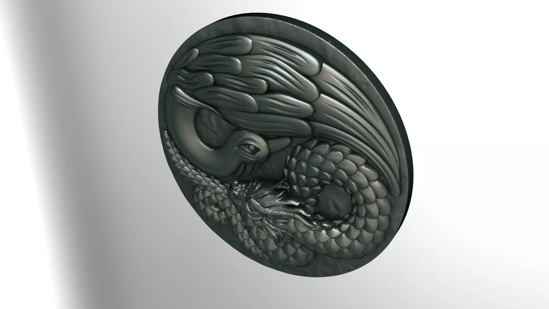 duck dragon coin for multiple use 3D print model_1