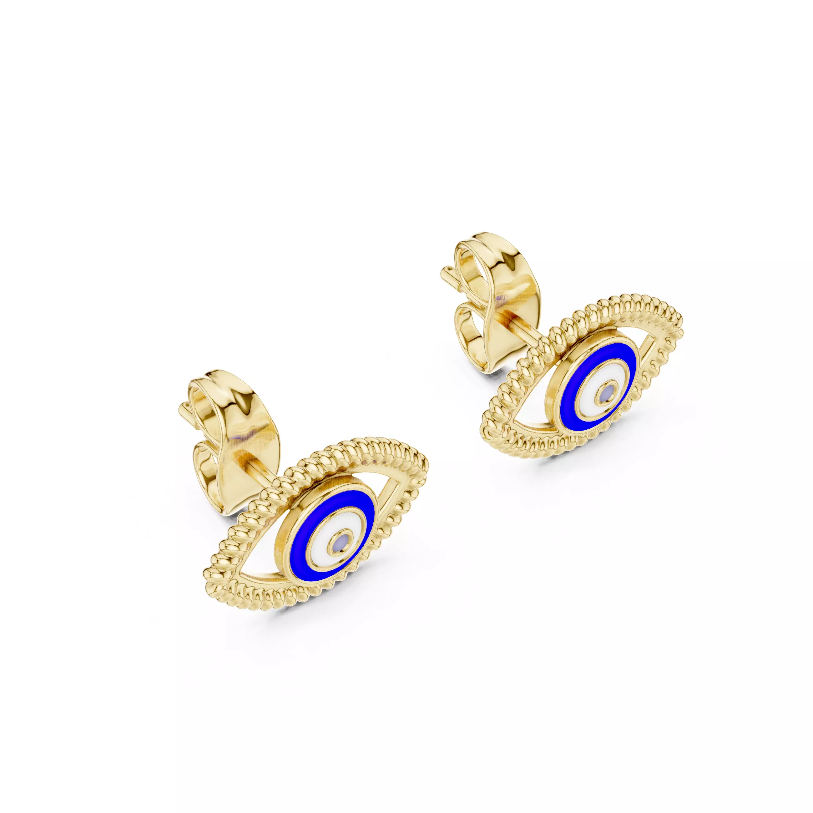 Diamond Studs Earrings 3dm stl renders details 360 animation 3D print model_11