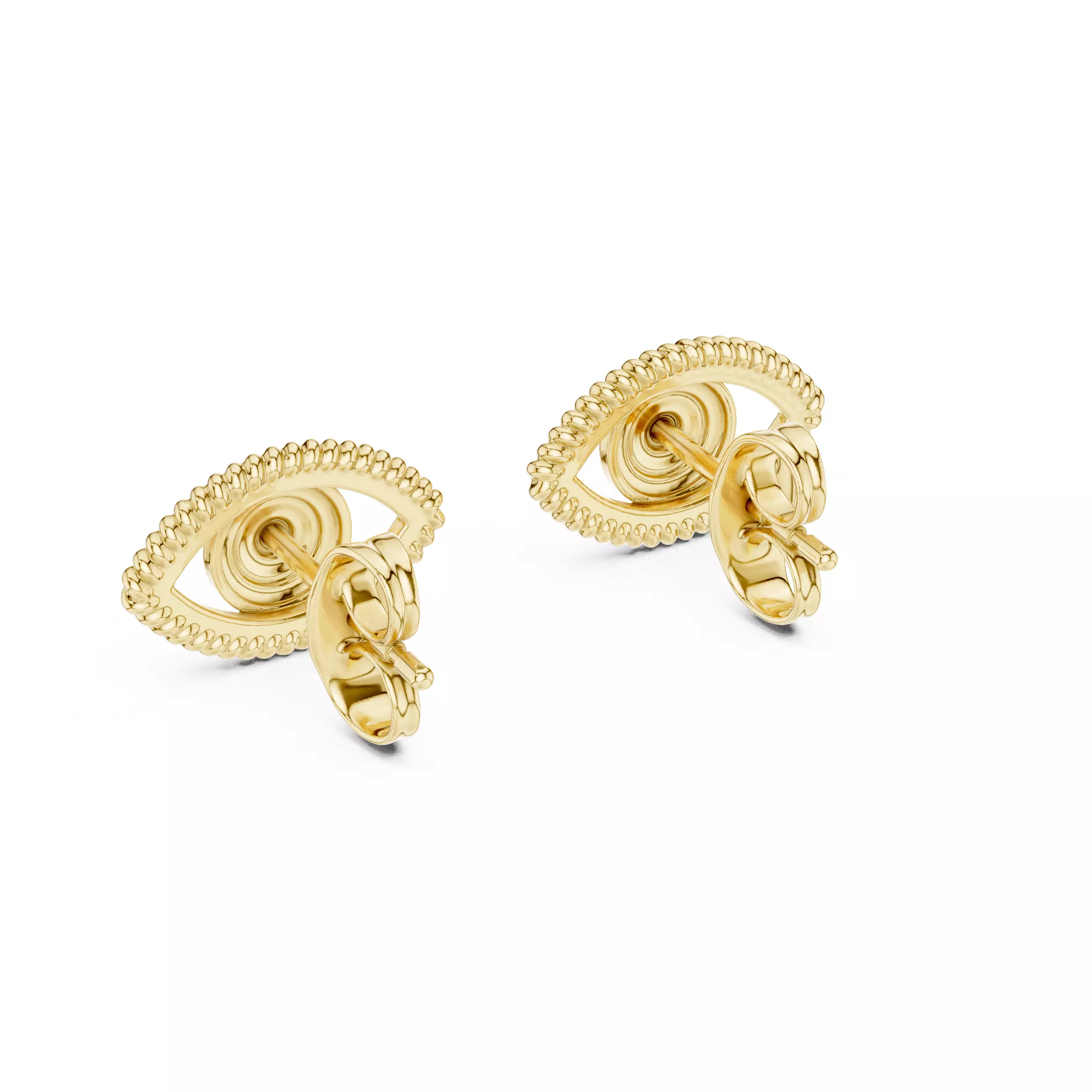 Diamond Studs Earrings 3dm stl renders details 360 animation 3D print model_12