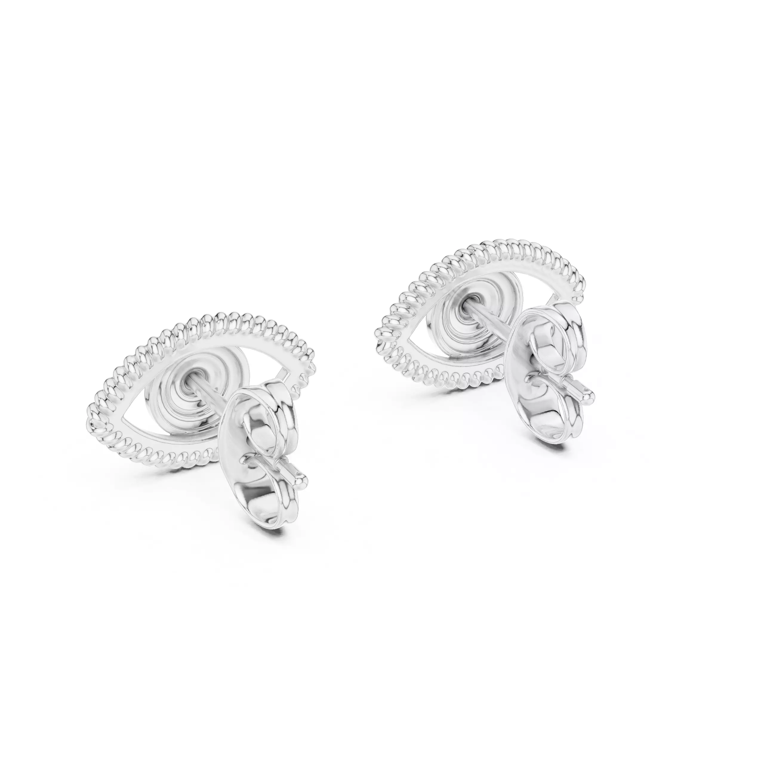 Diamond Studs Earrings 3dm stl renders details 360 animation 3D print model_8