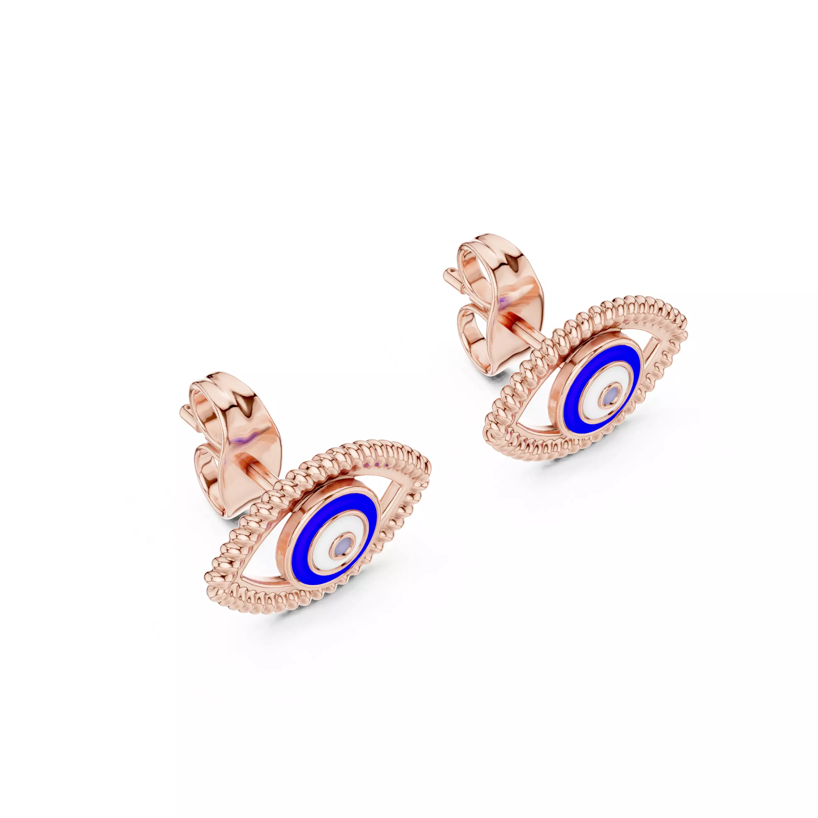 Diamond Studs Earrings 3dm stl renders details 360 animation 3D print model_4