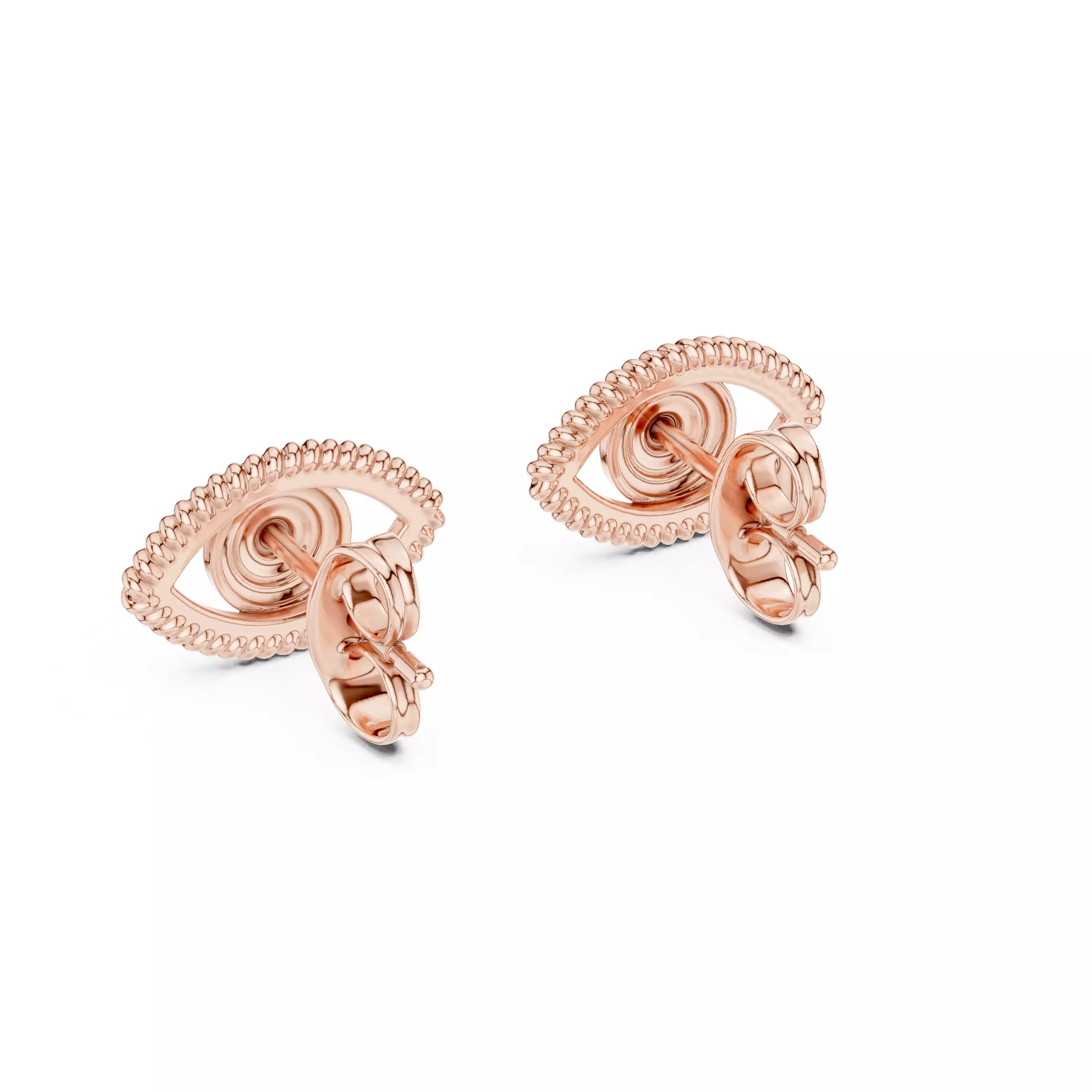 Diamond Studs Earrings 3dm stl renders details 360 animation 3D print model_5