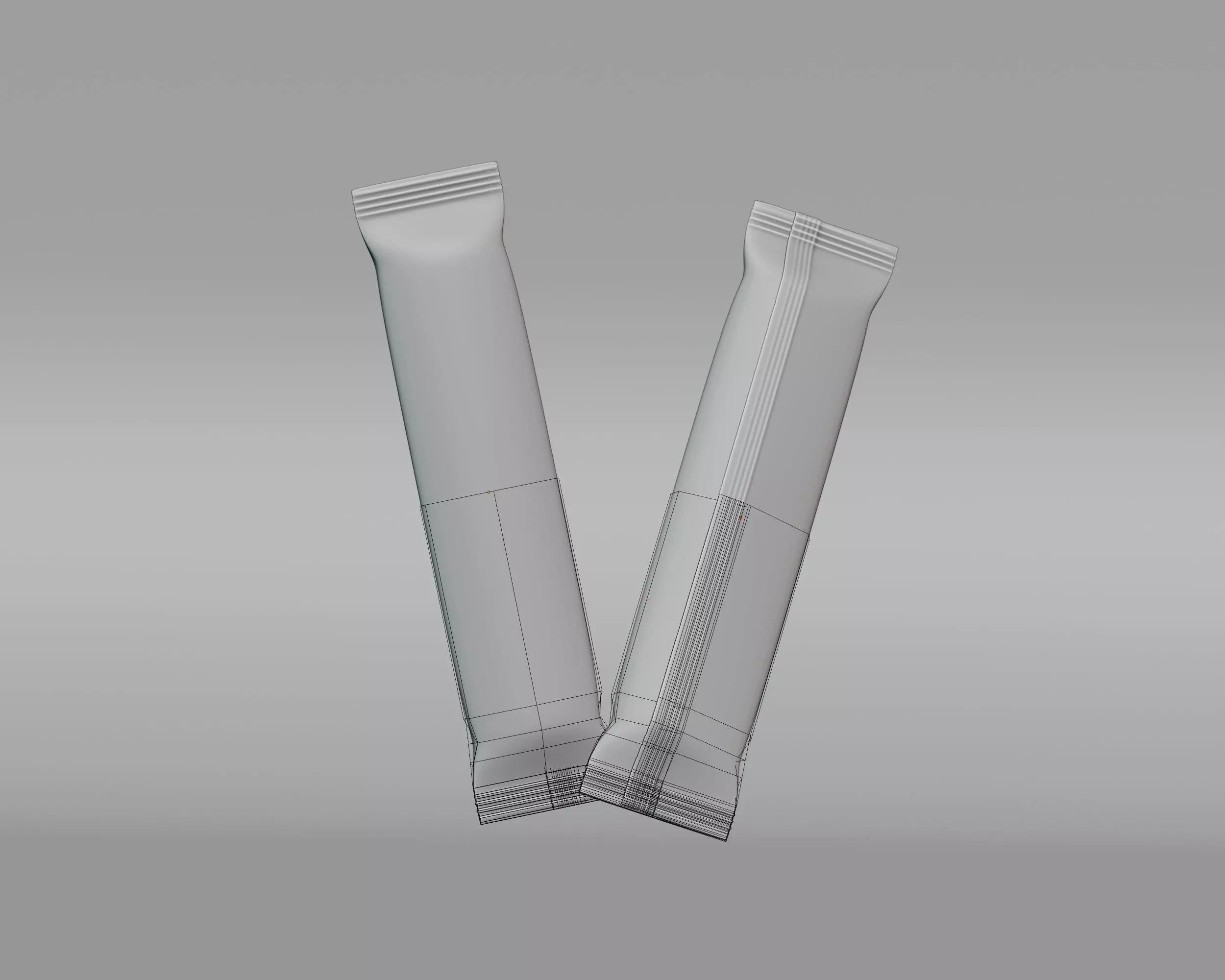 Sachet Low-poly 3D model_3
