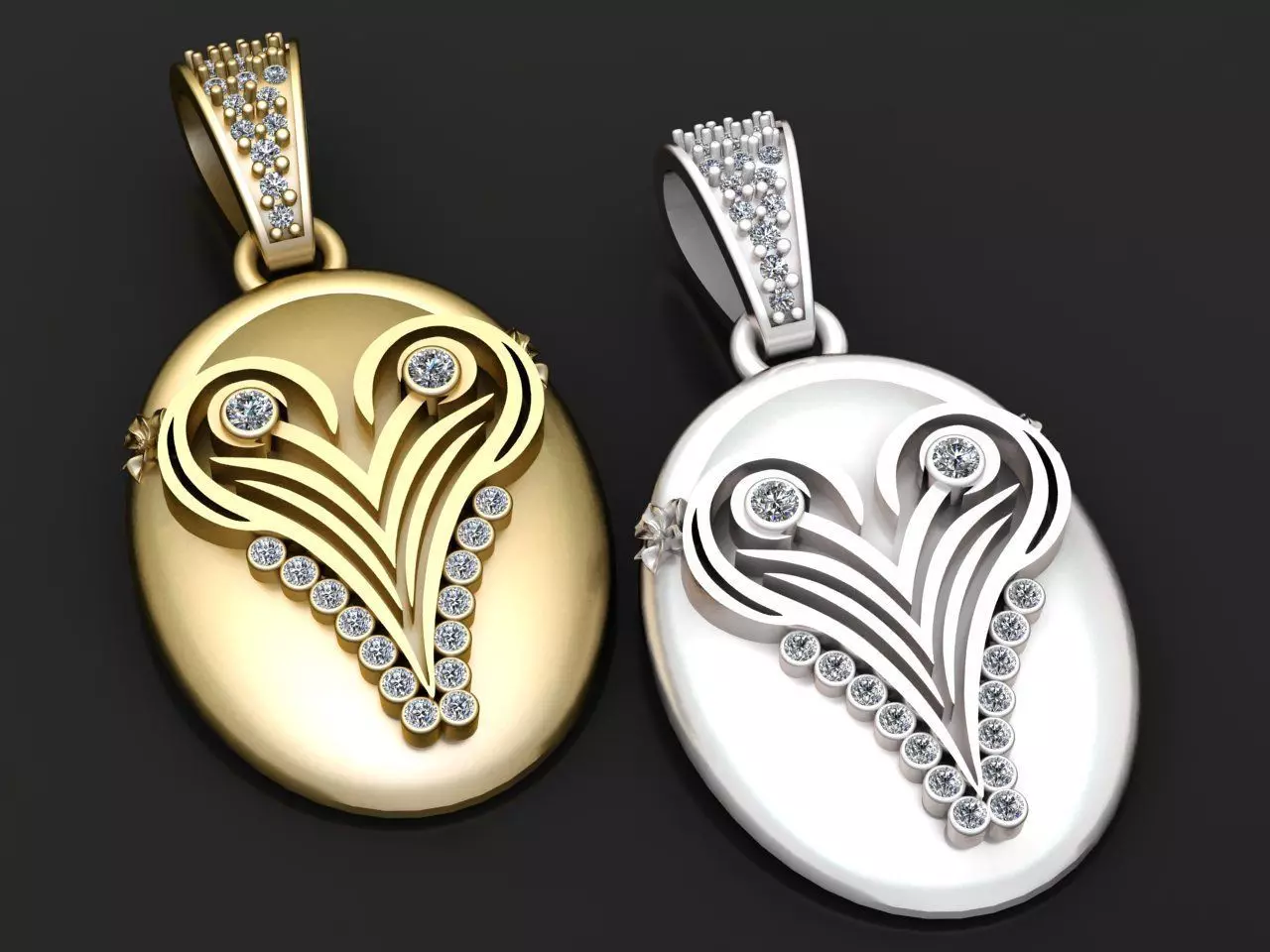 3D GOLD PENDANT  3D print model_0
