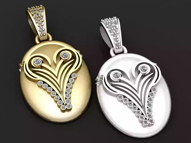 3D GOLD PENDANT 