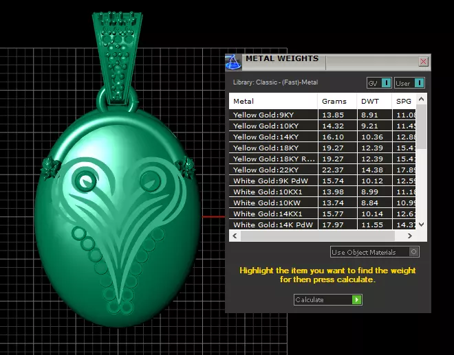 3D GOLD PENDANT  3D print model_5